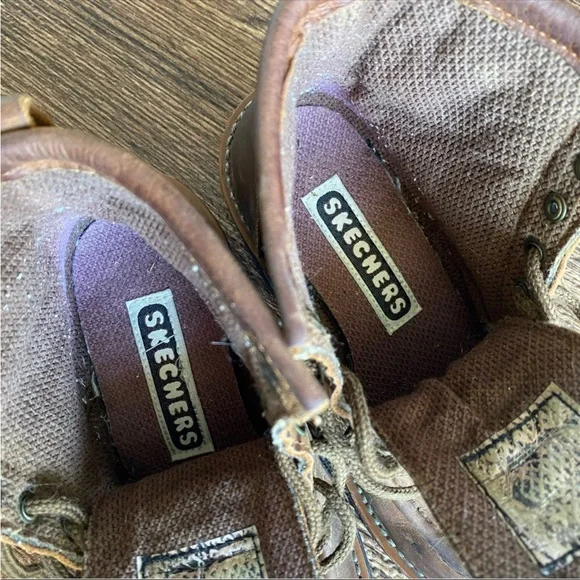 90s Skechers Laramie Engineer brown Leather Lace Up Ankle Boot - Picture 12 of 15